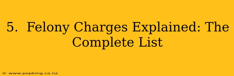 5.  Felony Charges Explained: The Complete List