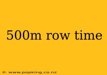 500m row time
