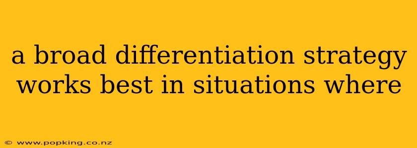a broad differentiation strategy works best in situations where