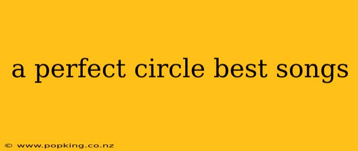 a perfect circle best songs
