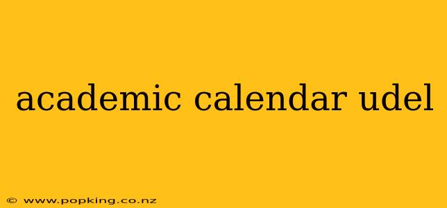 academic calendar udel