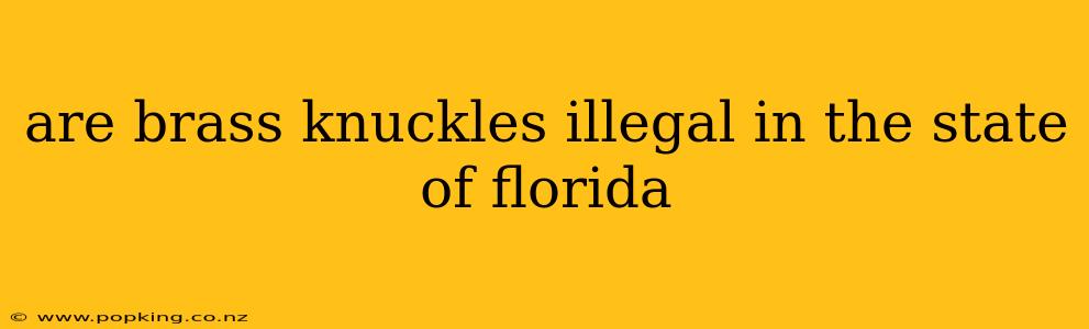 are brass knuckles illegal in the state of florida