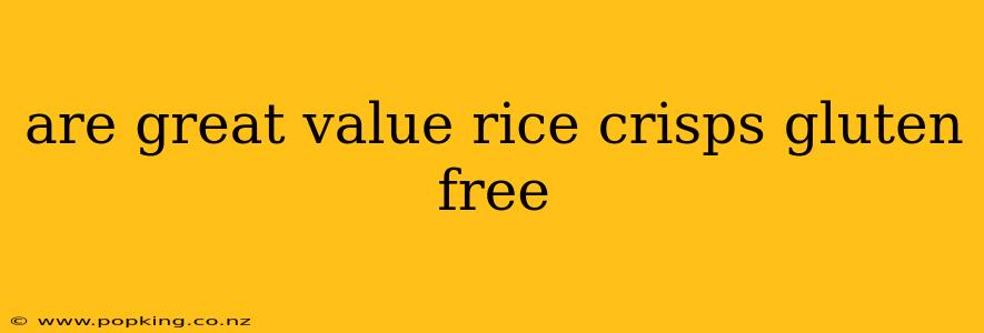 are great value rice crisps gluten free