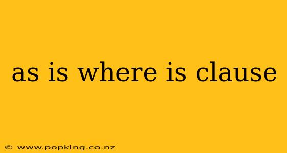 as is where is clause