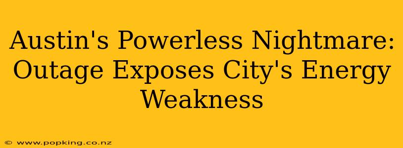 Austin's Powerless Nightmare: Outage Exposes City's Energy Weakness