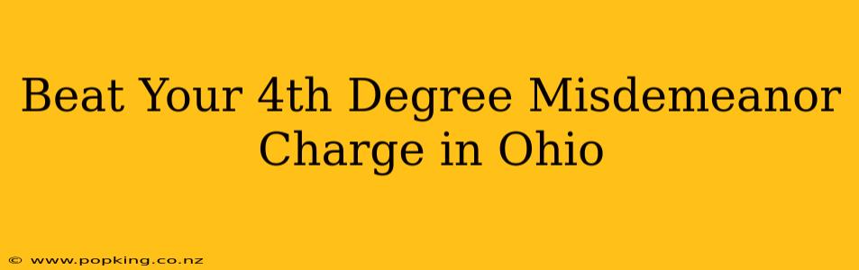 Beat Your 4th Degree Misdemeanor Charge in Ohio