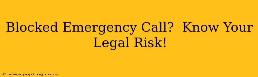 Blocked Emergency Call?  Know Your Legal Risk!