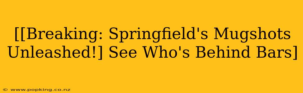 [[Breaking: Springfield's Mugshots Unleashed!] See Who's Behind Bars]
