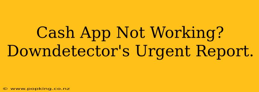 Cash App Not Working? Downdetector's Urgent Report.