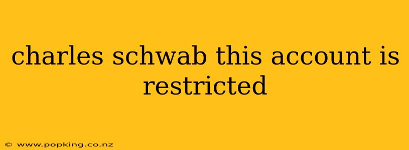 charles schwab this account is restricted