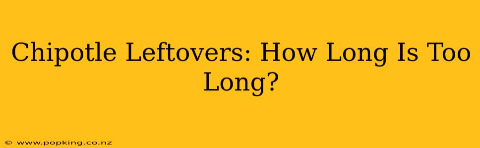 Chipotle Leftovers: How Long Is Too Long?