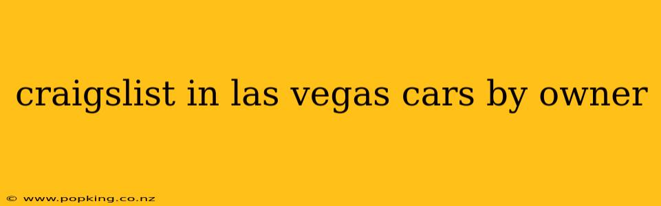 craigslist in las vegas cars by owner