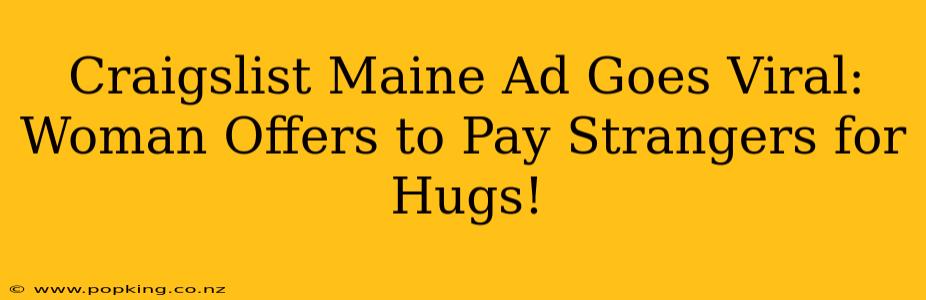 Craigslist Maine Ad Goes Viral: Woman Offers to Pay Strangers for Hugs!
