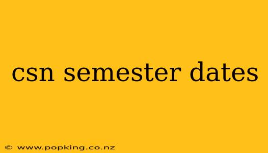 csn semester dates