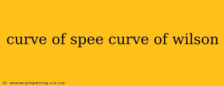 curve of spee curve of wilson