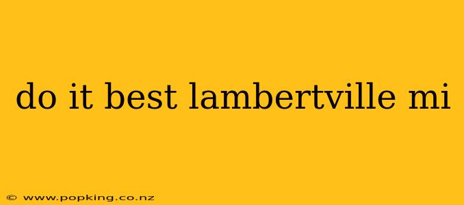 do it best lambertville mi