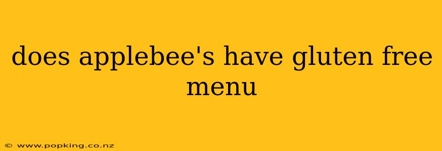 does applebee's have gluten free menu