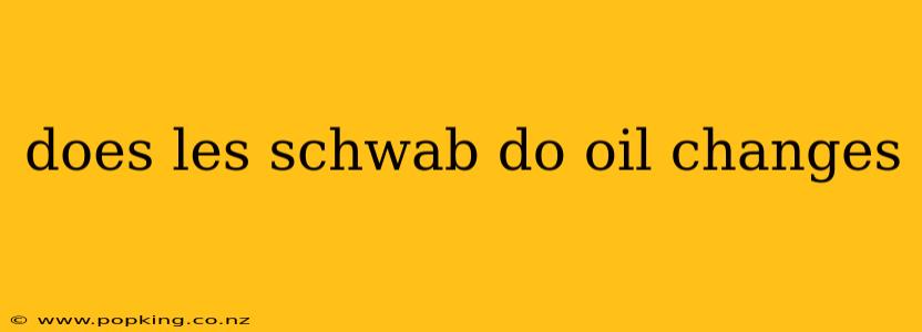 does les schwab do oil changes