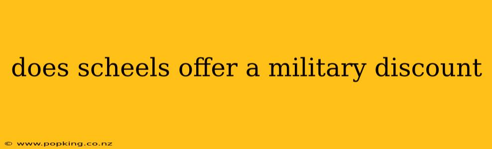 does scheels offer a military discount