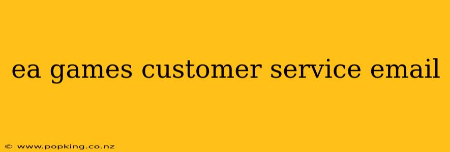 ea games customer service email