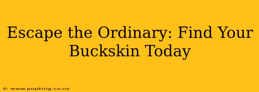 Escape the Ordinary: Find Your Buckskin Today