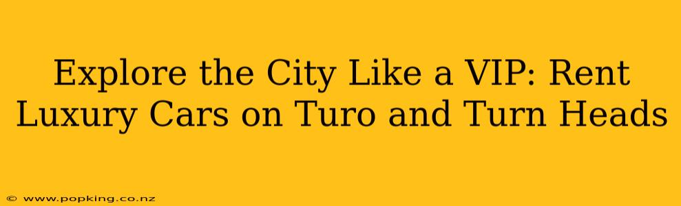 Explore the City Like a VIP: Rent Luxury Cars on Turo and Turn Heads