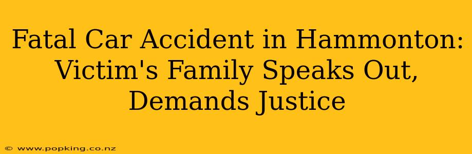Fatal Car Accident in Hammonton: Victim's Family Speaks Out, Demands Justice
