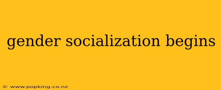gender socialization begins