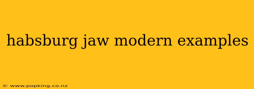 habsburg jaw modern examples