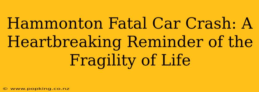 Hammonton Fatal Car Crash: A Heartbreaking Reminder of the Fragility of Life