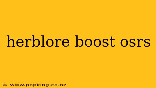 herblore boost osrs