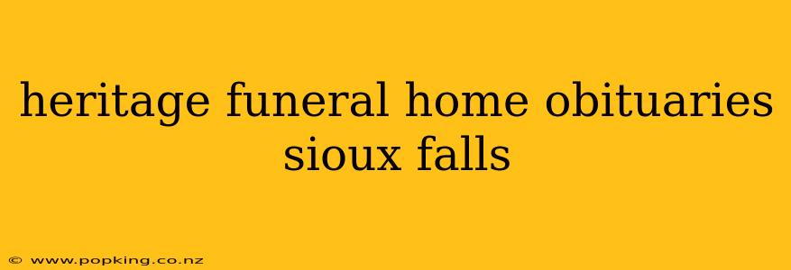 heritage funeral home obituaries sioux falls