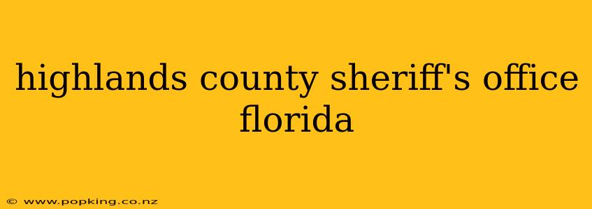 highlands county sheriff's office florida