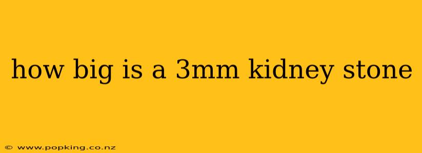 how big is a 3mm kidney stone