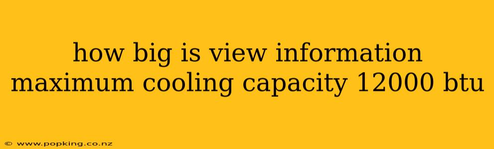 how big is view information maximum cooling capacity 12000 btu