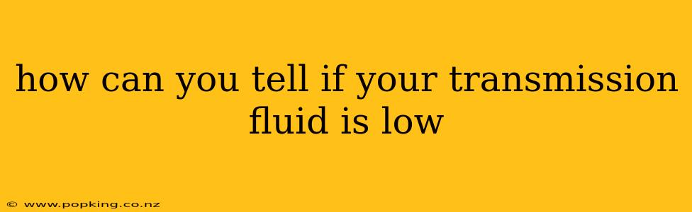 how can you tell if your transmission fluid is low