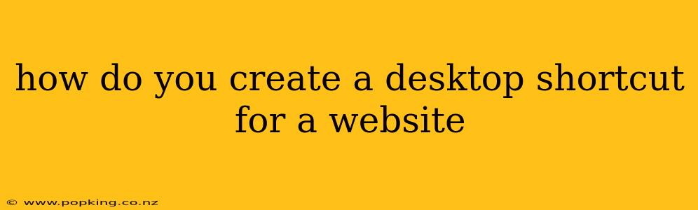 how do you create a desktop shortcut for a website