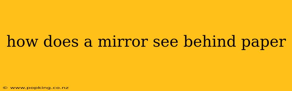 how does a mirror see behind paper