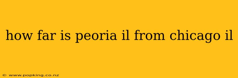 how far is peoria il from chicago il