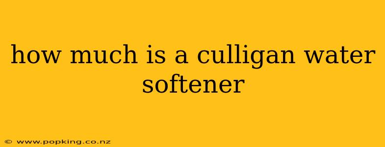 how much is a culligan water softener