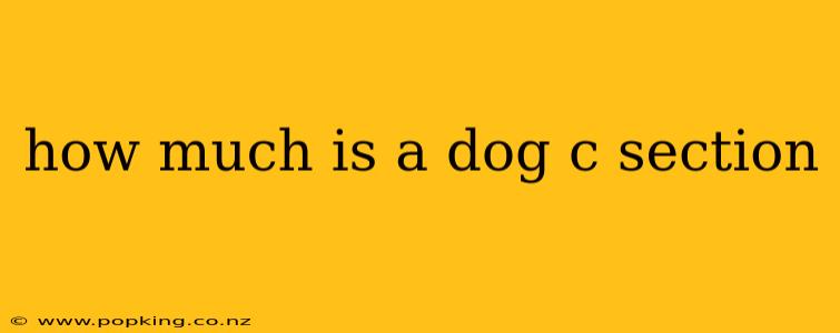 how much is a dog c section
