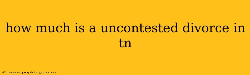 how much is a uncontested divorce in tn