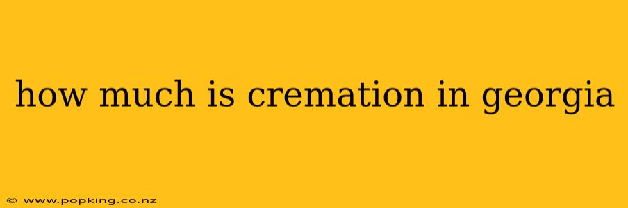 how much is cremation in georgia