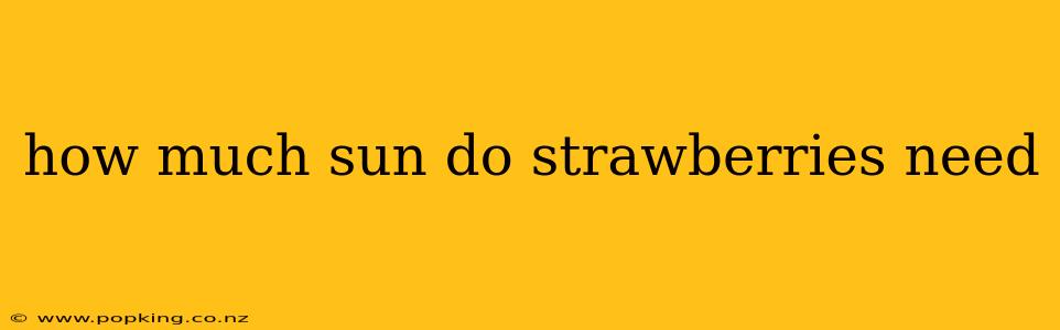 how much sun do strawberries need