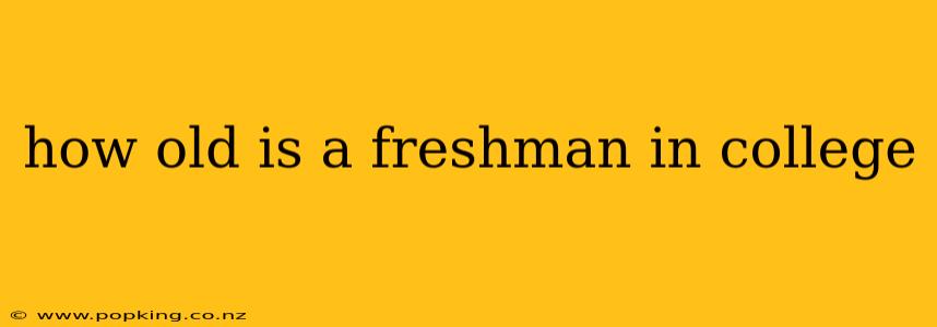 how old is a freshman in college
