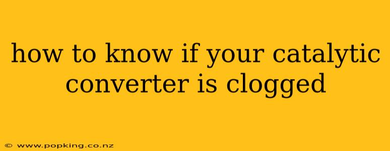 how to know if your catalytic converter is clogged