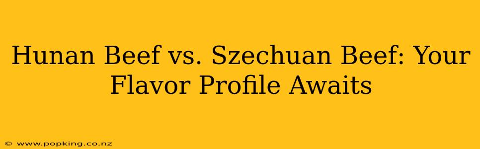 Hunan Beef vs. Szechuan Beef: Your Flavor Profile Awaits