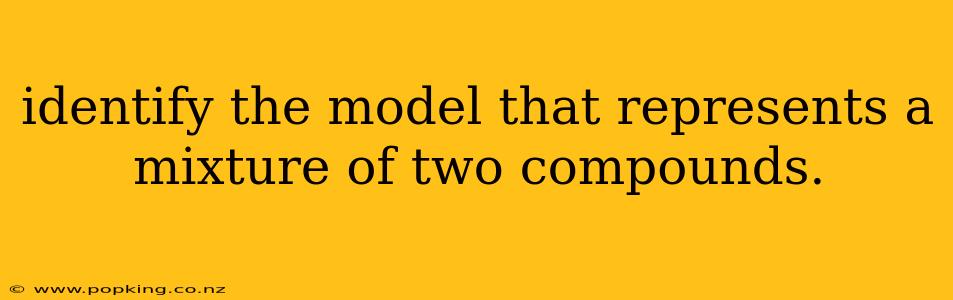 identify the model that represents a mixture of two compounds.