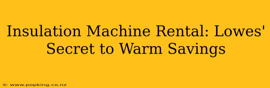 Insulation Machine Rental: Lowes' Secret to Warm Savings