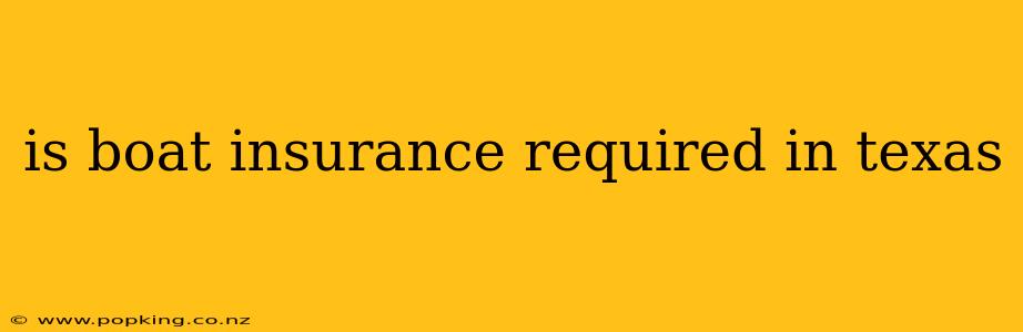 is boat insurance required in texas
